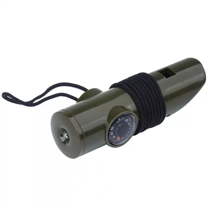 Mil-Tec SP.22073 apito de sobrevivência 6 em 1, verde-azeitona