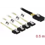 Cabo DeLOCK 85800 Mini SAS SFF-8087 0,5 m preto