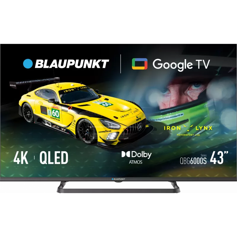 Blaupunkt TV QLED | 43QBG6000S | 43 | Smart TV | Google TV | preto
