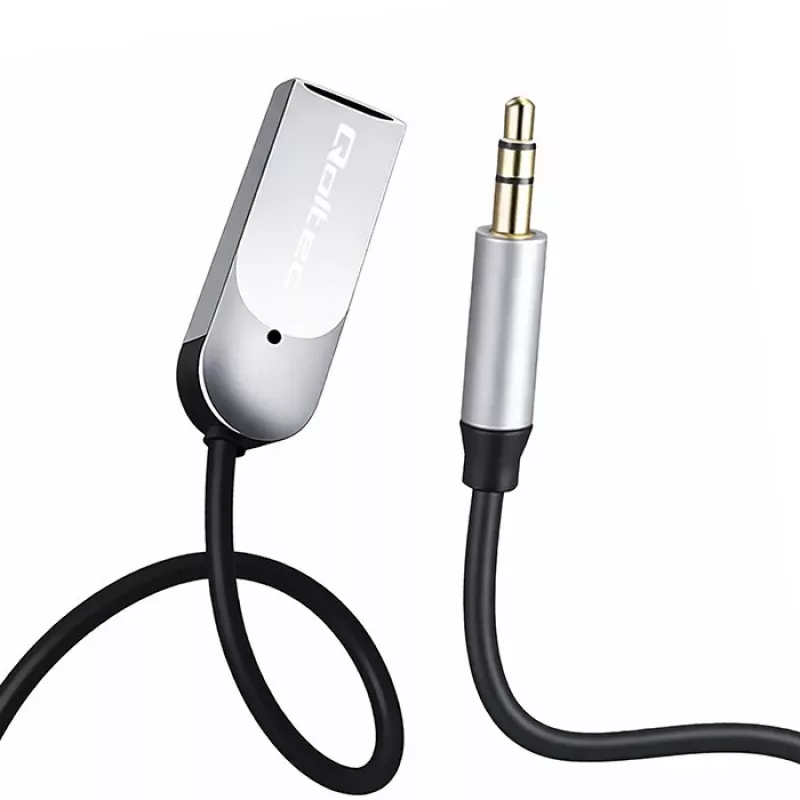 Adaptador recetor de áudio sem fios QOLTEC HiFi BT6.0 2xRC – recetor de áudio Bluetooth para altifalantes e autorrádio