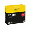 CD-RW regravável INTENSO 700 MB / 80 min, 12x, pack de 10, 120 mm (Slimcase)