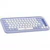 Logitech POP Icon Combo - Conjunto de teclado e rato - sem fios - Bluetooth LE - QWERTY - US International - lilás, Off-White (920-013078)