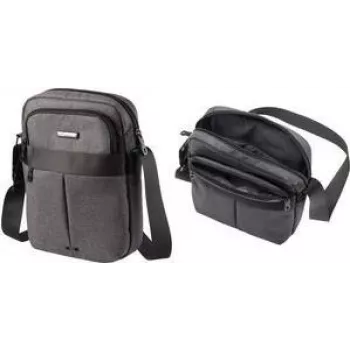 Bolsa de ombro LIGHTPAK EPSILON poliéster cinzento com alça ajustável
