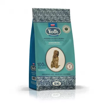 FOLK raças médias e grandes tradicional panela masúria de caça com beterraba e arandos - comida seca para cães - 12 kg