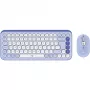 Logitech POP Icon Combo - Conjunto de teclado e rato - sem fios - Bluetooth LE - QWERTY - US International - lilás, Off-White (920-013078)