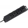 Tomada de extensão Brennenstuhl IP44 4 tomadas preto 2,0m H07RN-F 3G1,5 - Cabo de extensão - AC 230 V - Saídas: 4 - 2 m (1159960)