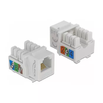 Módulo Keystone DeLOCK 86498 plano branco RJ-12