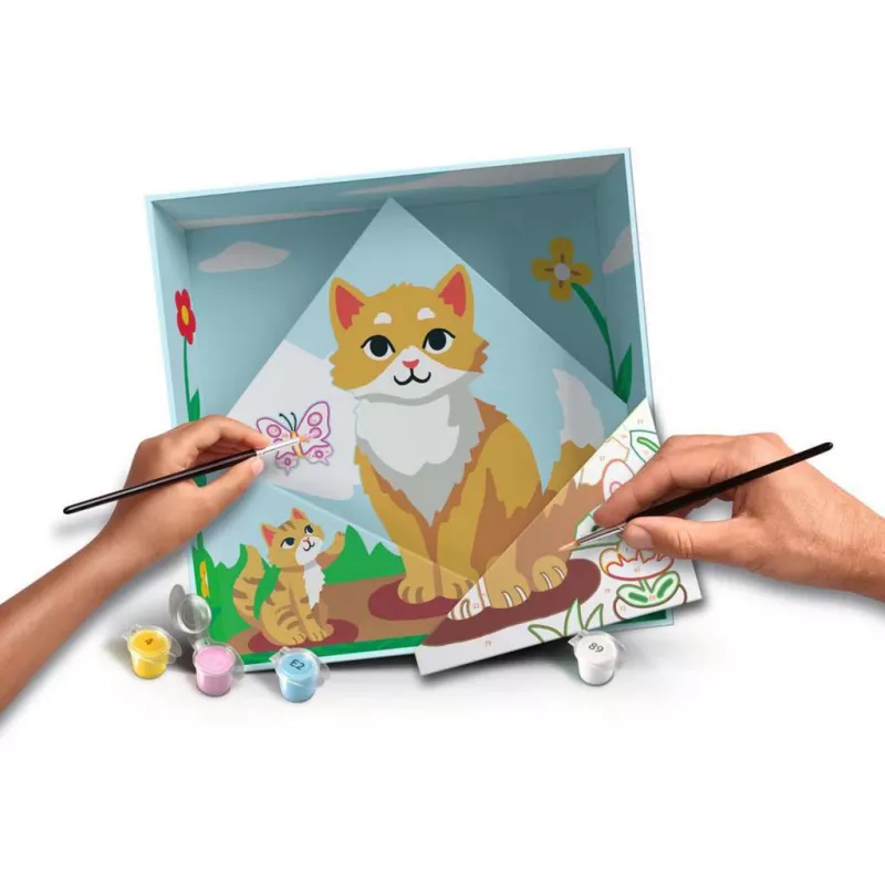 Conjunto de pintura Ravensburger CreArt Do it together — modelo gatos, conjunto de pintura em conjunto