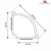 Maclean MCTV-575 proteção de cabos para chão, 1,5 m, 43 x 23 mm, altura 23–32 mm, branca, com fita adesiva