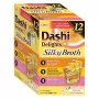 Comida húmida para gatos INABA Dashi Delights Silky Broth mistura de frango e salmão, 12 x 40 g saquetas, alimento completo para gatos adultos