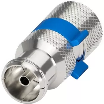 Tomada IEC/coaxial de instalação fácil (prateado/azul, 6,5 - 8,0 mm)