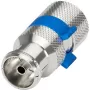 Tomada IEC/coaxial de instalação fácil (prateado/azul, 6,5 - 8,0 mm)