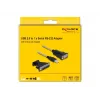Adaptador DeLOCK USB 2.0 Type-A para série RS-232 D-Sub 9 + D-Sub 25