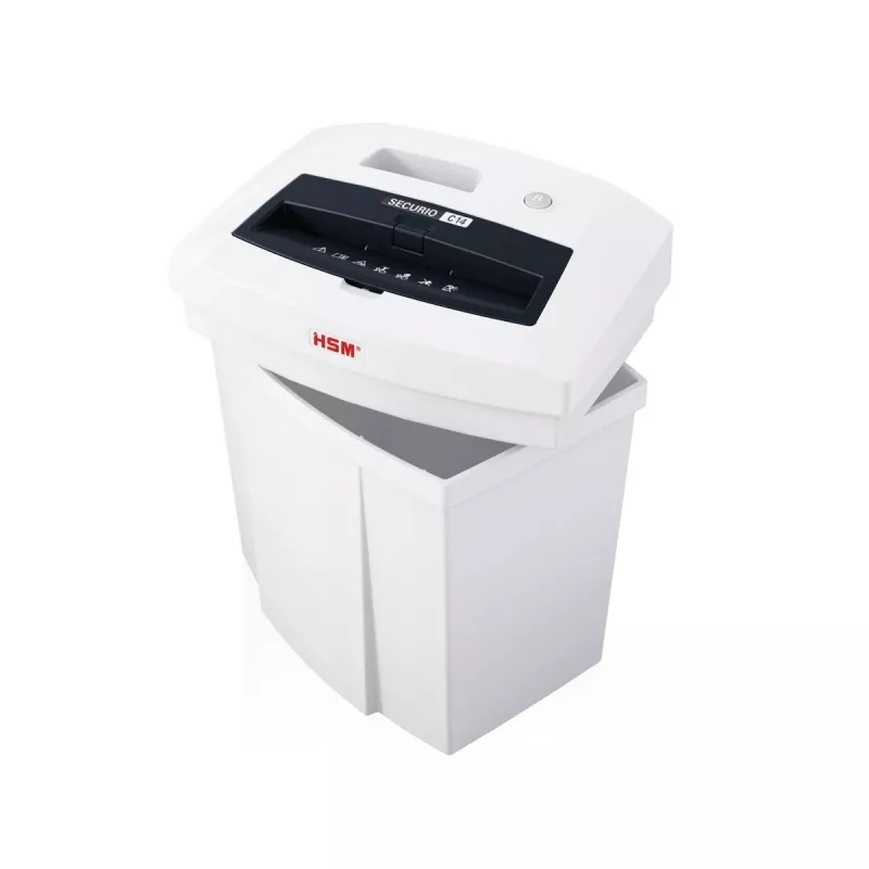 HSM SECURIO C14 destruidora de papel, corte em tiras 3,9 mm, P-2, 14 folhas, entrada de 225 mm, cesto de 20 l