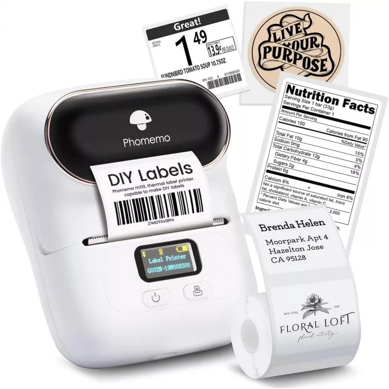 Impressora de etiquetas mini Extralink | Mini impressora | Branco