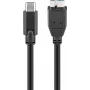 Cabo USB Wentronic goobay - Micro-USB Type-B (macho) para USB-C (macho) - USB 3.1 - 60 cm - ficha C reversível (67995)
