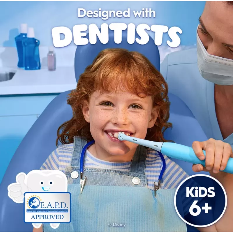 Escova de dentes elétrica Oral-B com estojo de viagem, 6Y+ | iO Kids Disney Stitch | Recarregável | Para crianças | Número de cabeças de escova incluídas 1 | Número de modos de escovagem 3