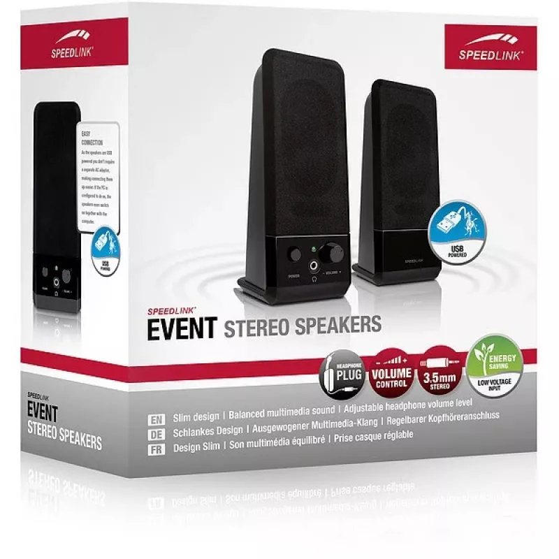 Altifalante SPEEDLINK EVENT preto com fio 5 W