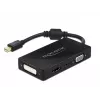 DeLOCK Mini DisplayPort 1.2 para VGA HDMI DVI Áudio 4K passivo preto