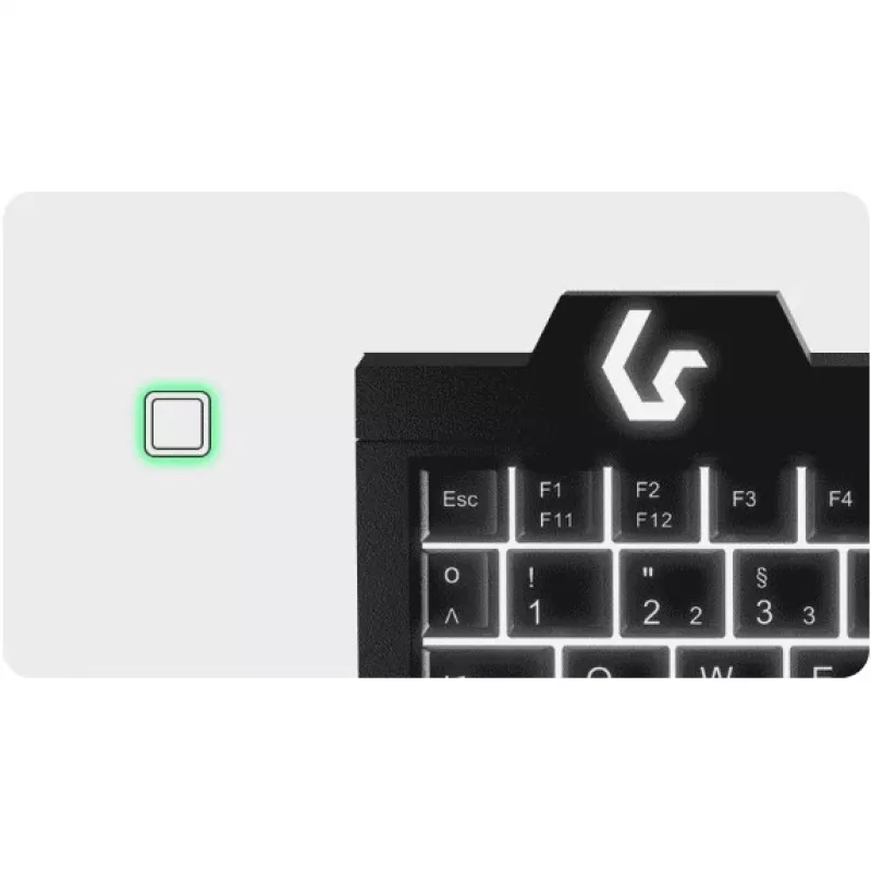 Teclado doméstico KeySonic KSK-3210ELU (DE) USB QWERTZ alemão preto
