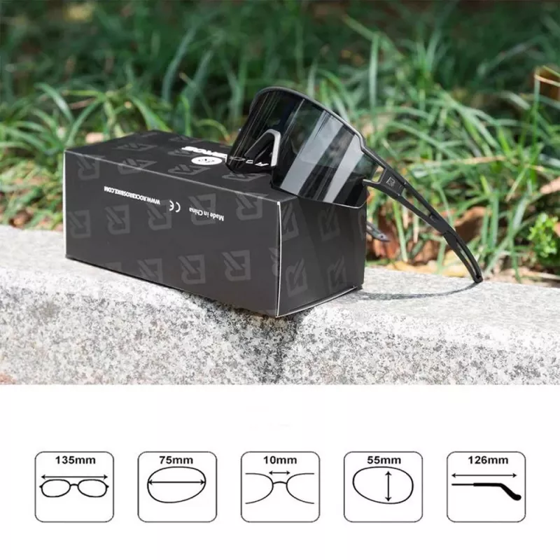 Rockbros 10175 óculos de ciclismo UV400 fotocromáticos, preto