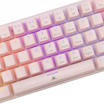 Teclado mecânico para gaming White Shark Wakizashi GK-002421V2 rosa layout US-Blue