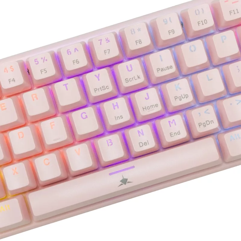 Teclado mecânico para gaming White Shark Wakizashi GK-002421V2 rosa layout US-Blue
