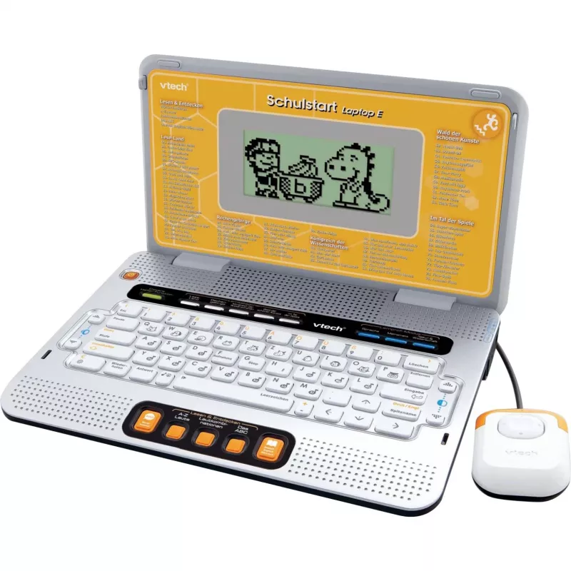 VTech Schulstart Laptop E para crianças dos 6 aos 8 anos, prateado, brinquedo educativo interativo