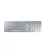 Teclado CHERRY KC 6000 fino universal USB QWERTZ alemão prateado