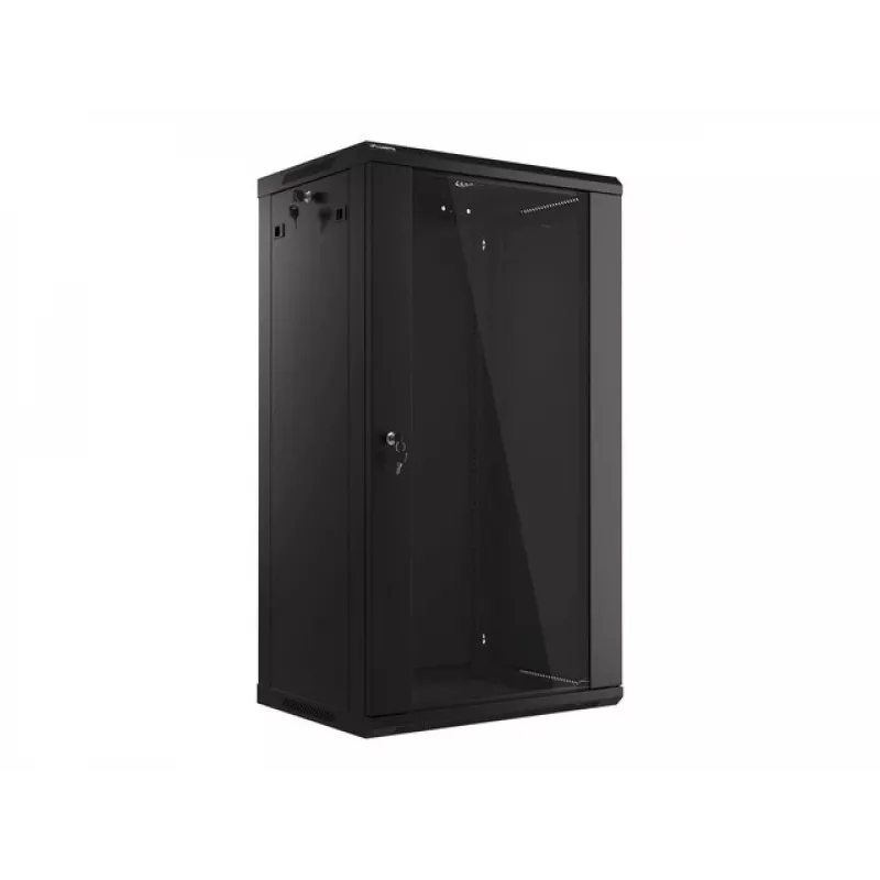 Armário de parede LANBERG WF01-6422-10B, 22U, 19 polegadas, 600x450x1085 mm, aço, preto