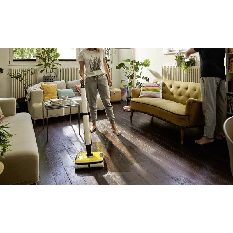 Aspirador elétrico Kärcher FC 7 Cordless bateria seco&húmido sem saco prateado, amarelo