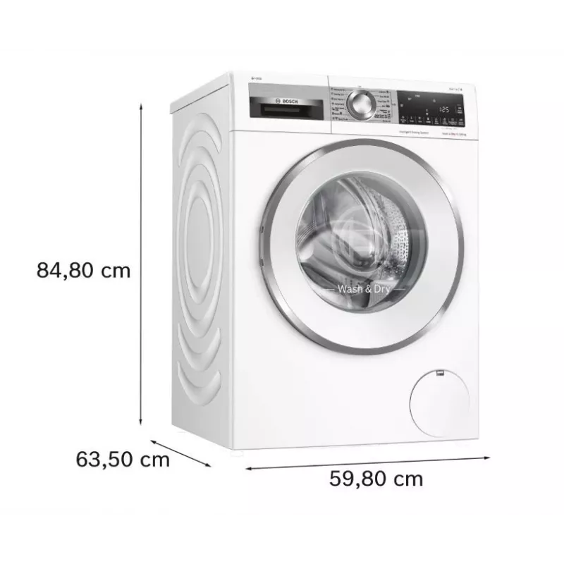 Máquina de lavar e secar Bosch WNG254A9BY 10,5 kg / 6 kg 1400 rpm Branco