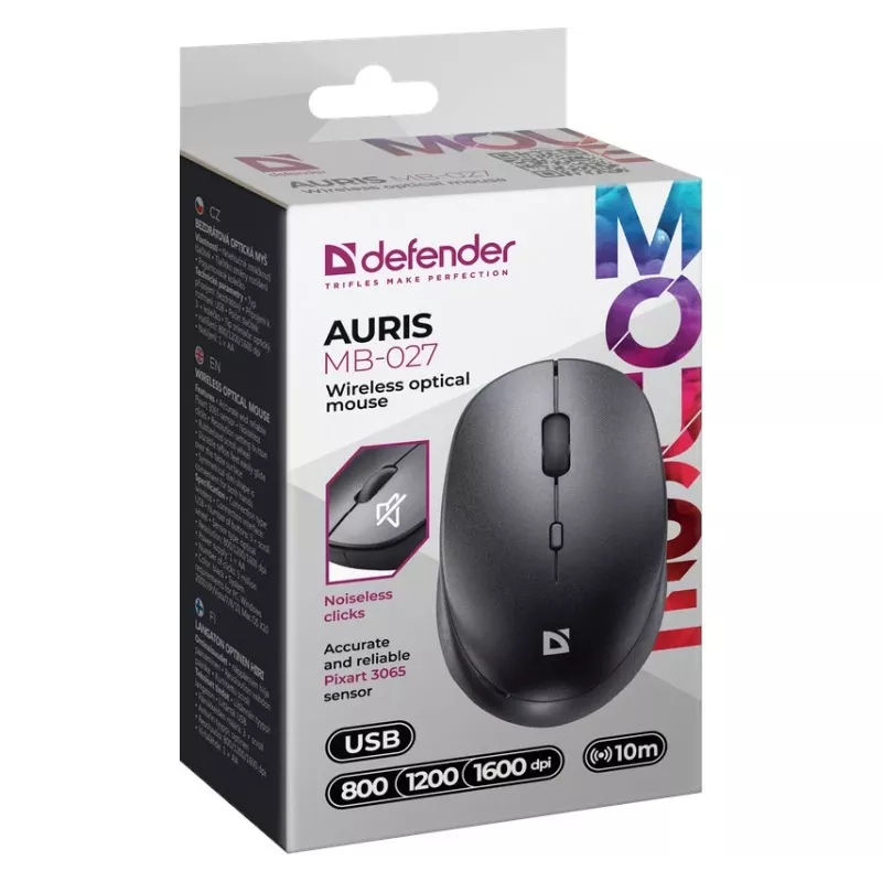Rato sem fios DEFENDER AURIS MB-027 Interface