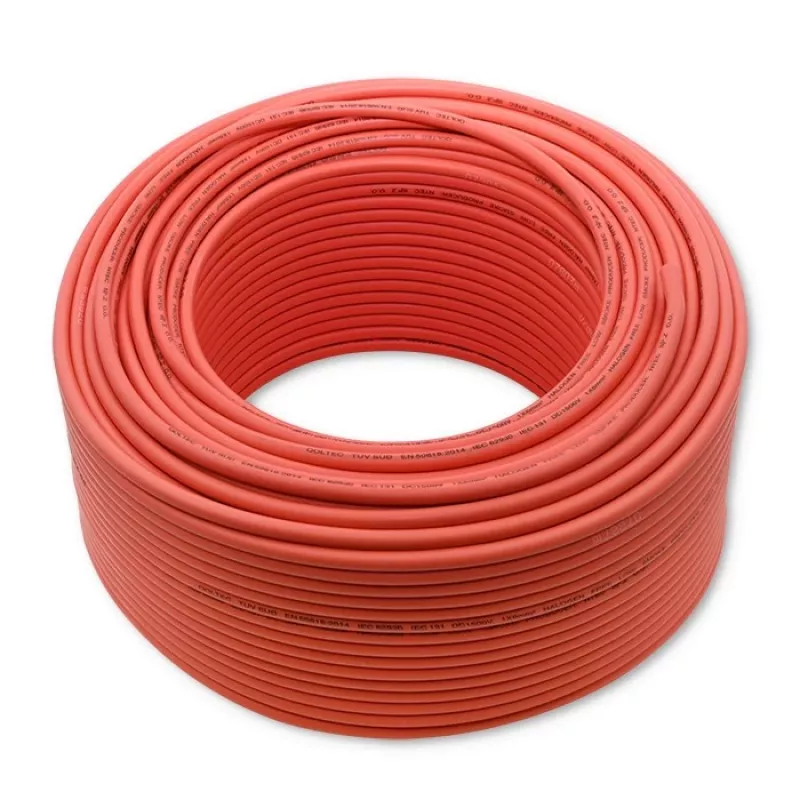 Cabo solar QOLTEC 53852 6 mm², rolo de 100 m, vermelho