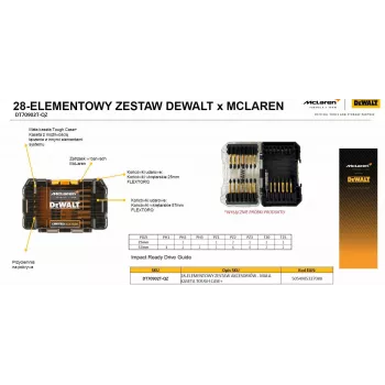 Conjunto de brocas DEWALT FLEXTORQ 28 peças /MCALREN