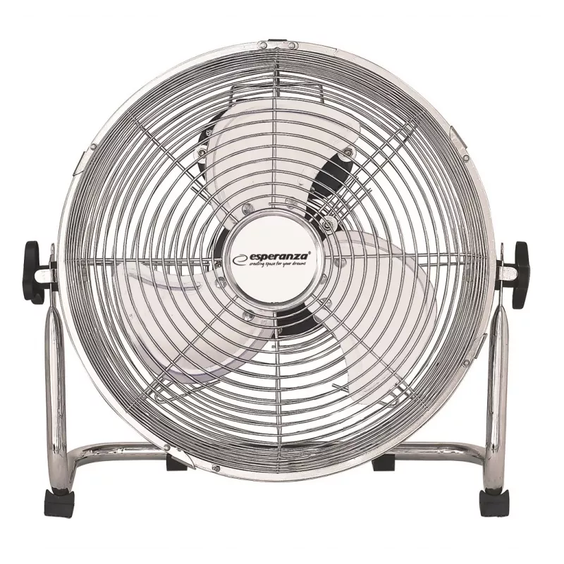 Ventilador de mesa ESPERANZA EHF005 Scirocco 12 polegadas – 3 velocidades, 36 cm de diâmetro, cromado, 50 W