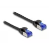 Cabo de rede DeLOCK RJ45 Cat.6A S/FTP fino 1m preto
