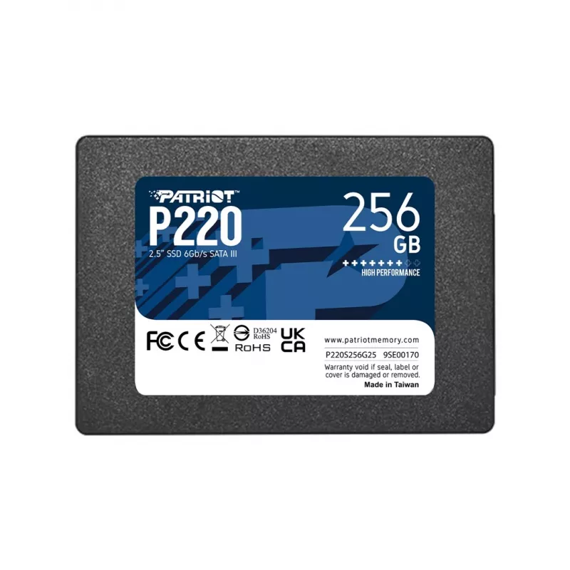 Unidade SSD Patriot P220 256 GB 2,5 polegadas SATA III