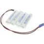 Pilha Panasonic pack 4 Mignon (AA) cabo, ficha NiMH série eneloop F1x4 Graupner 4,8 V 1900 mAh (124006)