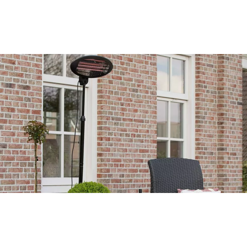 Aquecedor elétrico Sunred SMQ2000A para interior e exterior preto 2000 W aquecedor elétrico de quartzo