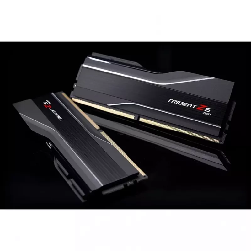 DIMM 64 GB DDR5-6000 (2x 32 GB) Dual-Kit, memória RAM preta, F5-6000J3238G32GX2-TZ5N, Trident Z5 NEO, AMD EXPO