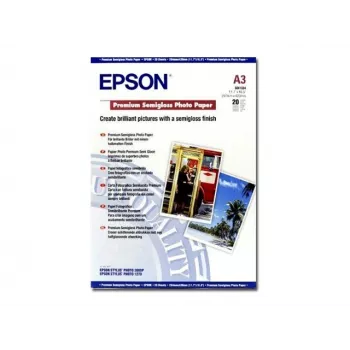 Papel fotográfico Epson Premium Semigloss, DIN A3, 251 g/m², 20 folhas