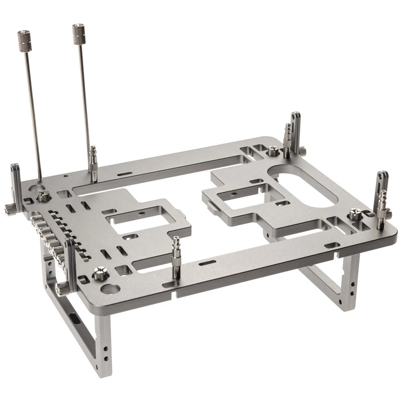 Streacom Benchtable BC1 Mini V2 titânio — benchtable compacta com compatibilidade ATX