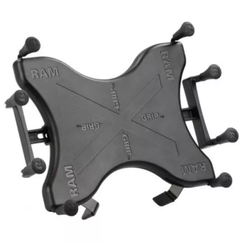Suporte de fixação RAM Mounts X-Grip para tablets (9-11 ) A base universal RAM Mounts X-Grip III proporciona, com dedos de borracha que protegem o dispositivo, uma fixação segura