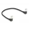 Cabo de rede DeLOCK RJ45 Cat.6A S/FTP fino 90° angular para baixo 0,25 m preto