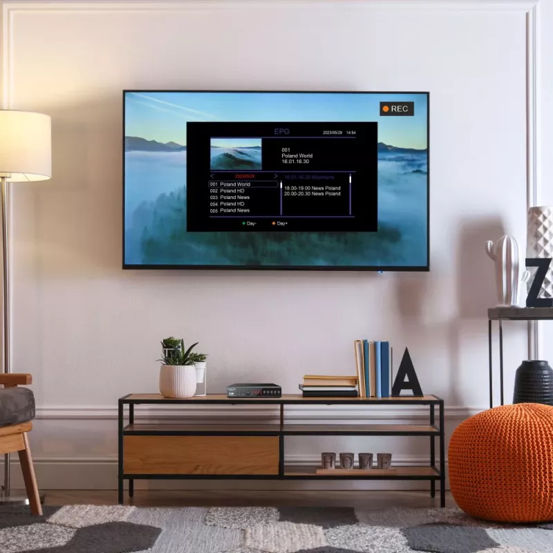 Recetor de TV digital MANTA DVBT025PRO DVB-T2 suporte Full HD gravação USB