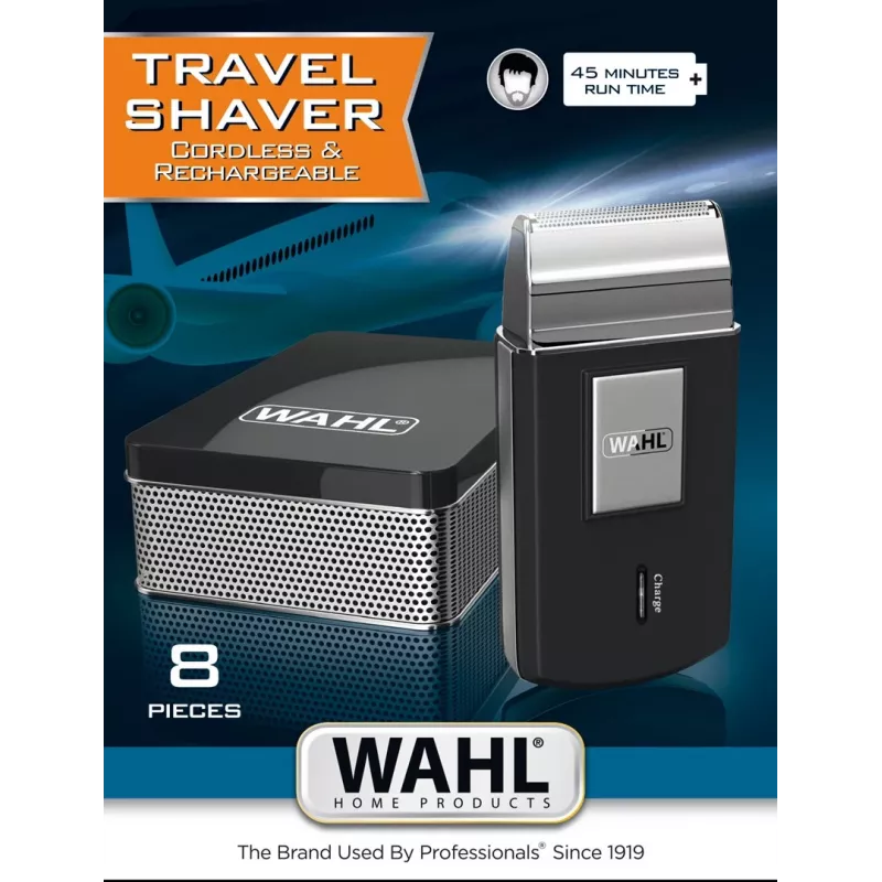 Máquina de barbear para homem Wahl 3615-1016, máquina de barbear de rede, aparador, preto, prata