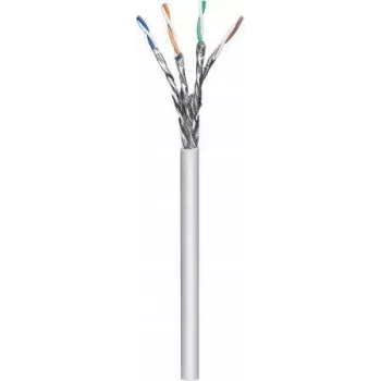 Cabo Intellinet Network Bulk Cat7, 23 AWG, fio maciço, 100 m, cinzento, cobre, S/FTP, LSZH, classificado CPR-Dca, rolo
