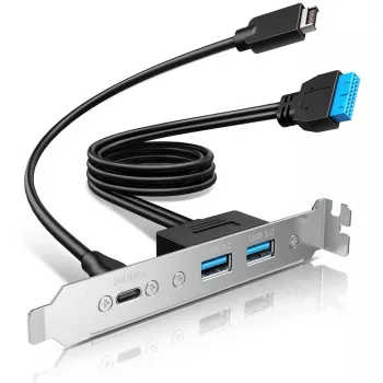 GrauGear tampa cega multi PCI 1x USB-C 2x USB-A (G-AD-ETC2A-20G)
