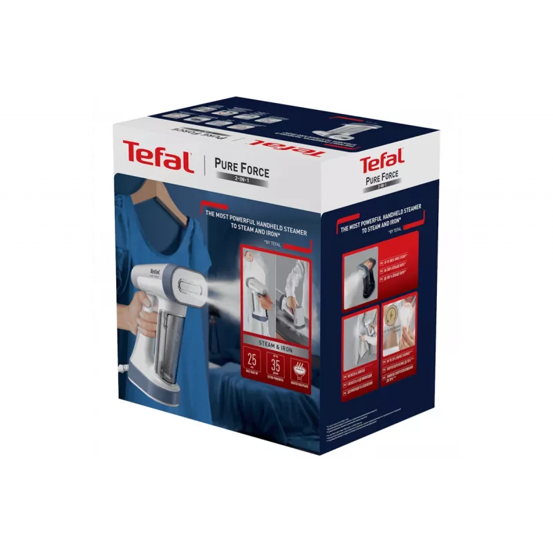 Limpa-vapor portátil Tefal DT8722E0, 1800 W, depósito de água 0,18 L